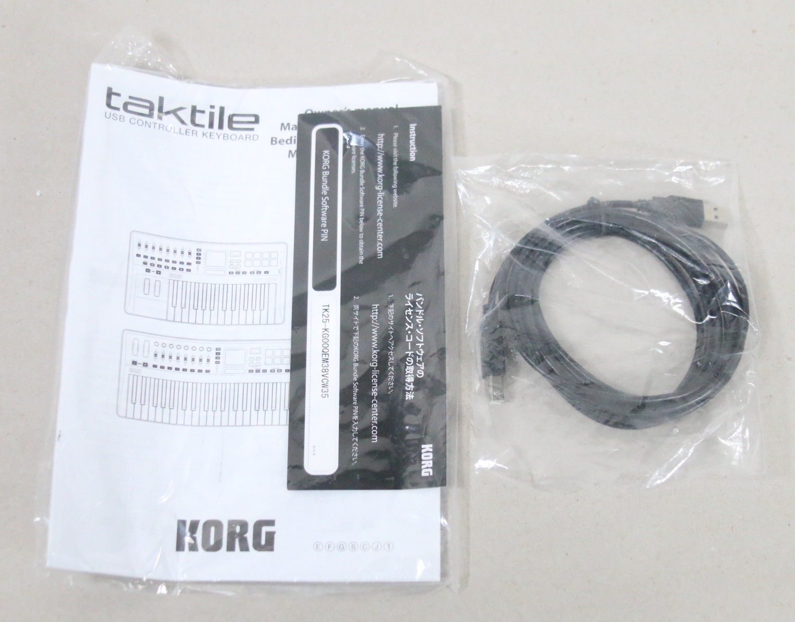 Korg Taktile-25 Key USB MIDI Keyboard Controller Touch Pad w/Box Free Shipping!