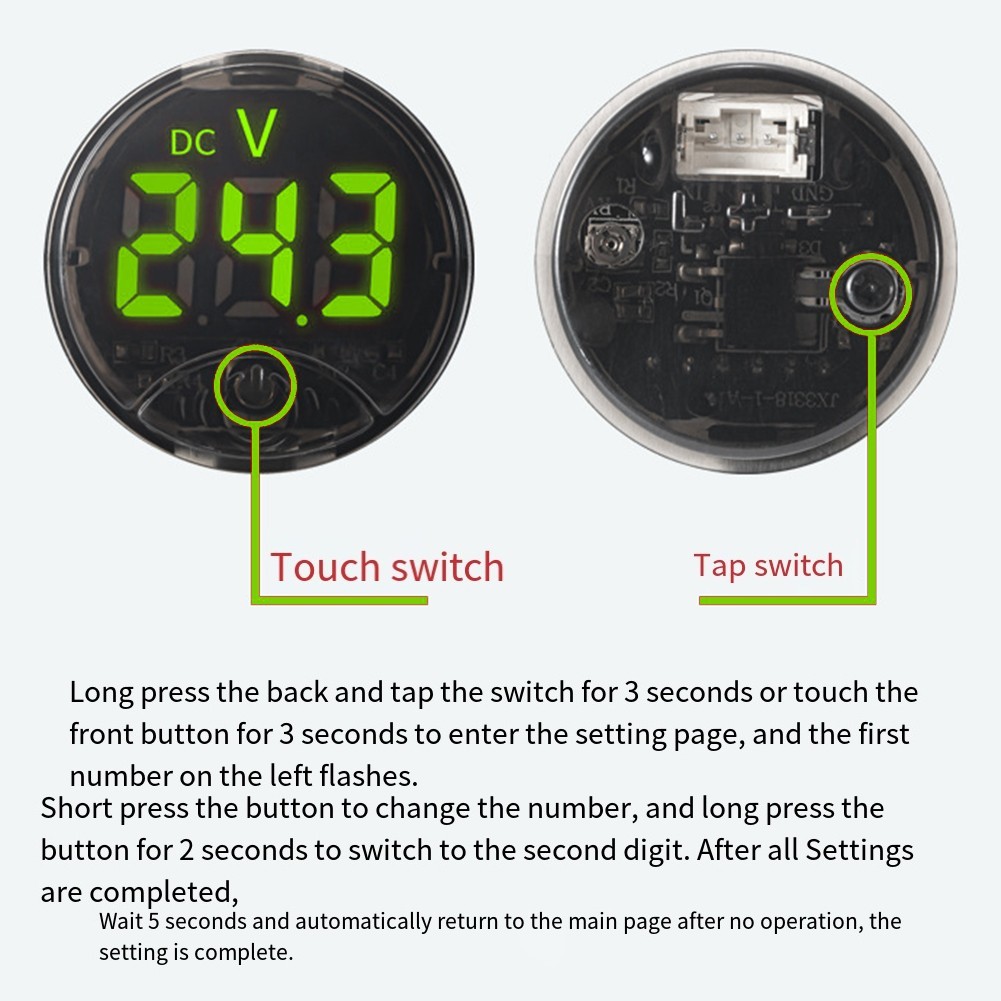 User Friendly Digital Voltmeter with Touch Activation for Accurate Readings