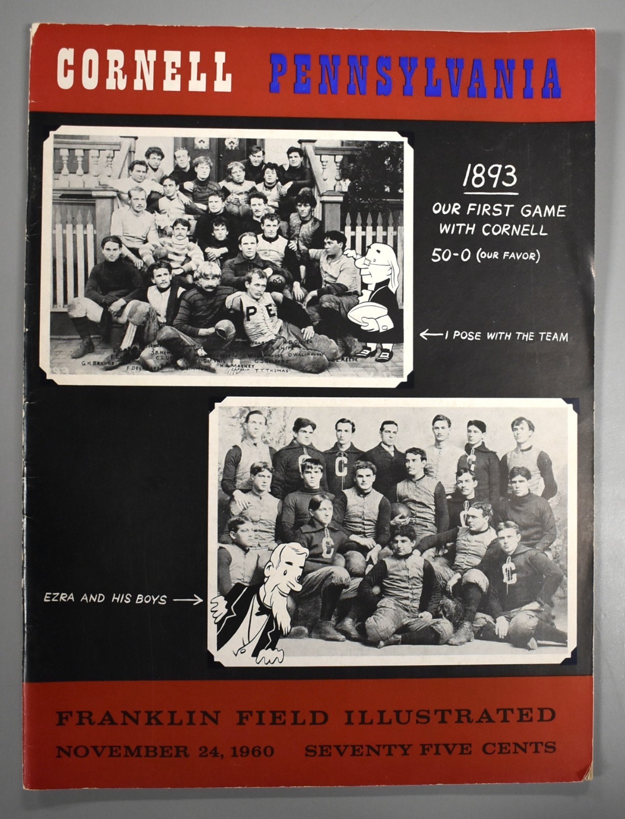 Cornell vs Pennsylvania November 24th 1960 Official Game Program Football