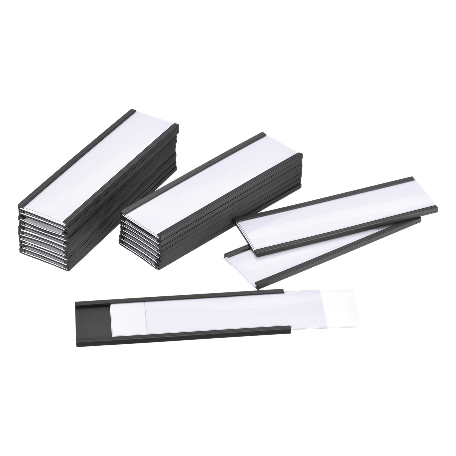 Label Holders 4" x 1.2" C Channel Rubber Magnetic for Rack Organize 20pcs