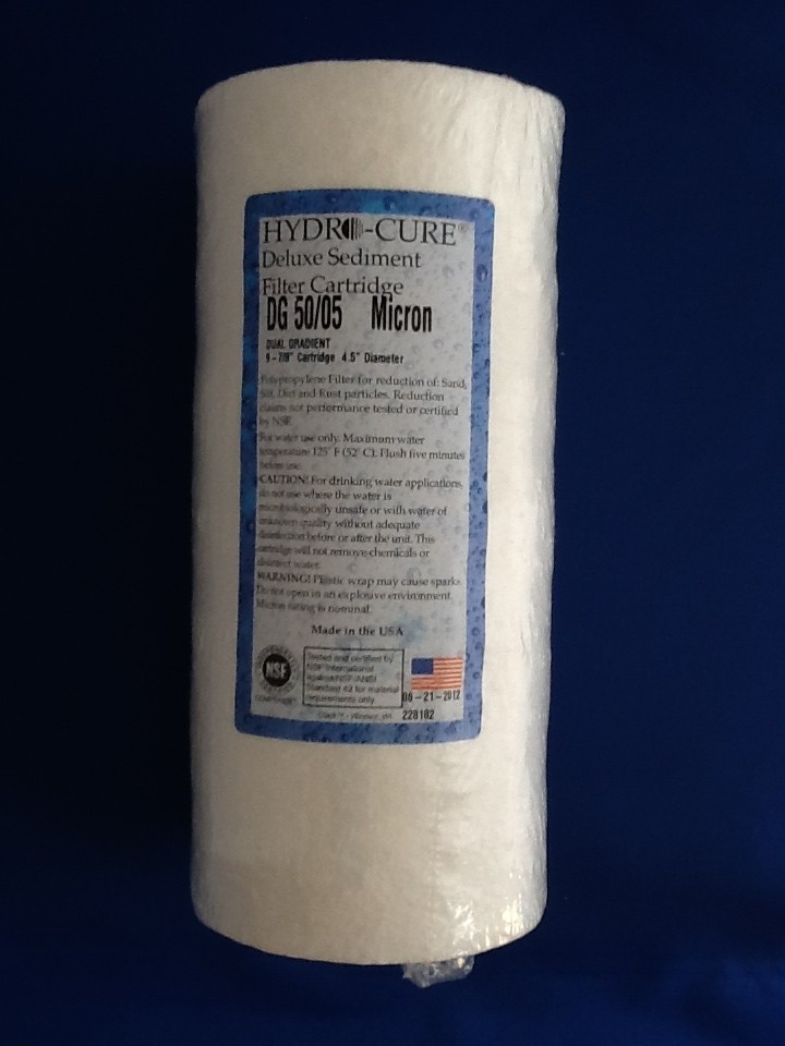 HYDRO CURE DELUXE DG 50/05 BIG BLUE 10"x4.5" SEDIMENT FILTER