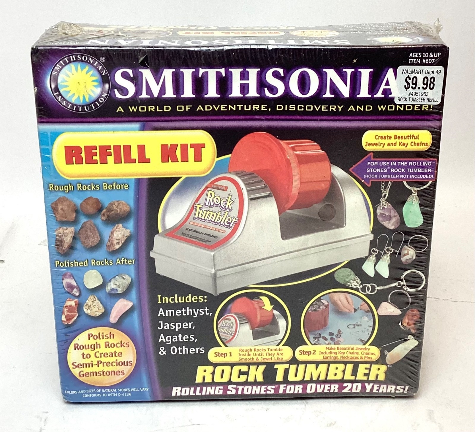 New In Box Sealed SMITHSONIAN Rock Tumbler Refill Kit #607