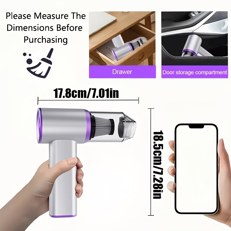 Home Wireless Vacuum Cleaner Mini Vacuum 4-In-1 Compressor Blower Pump Handheld