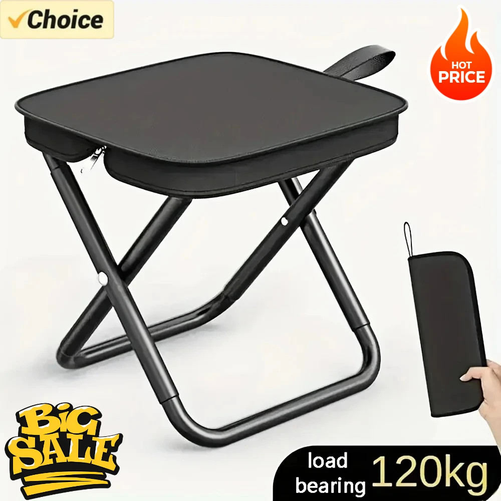Taburete plegable portátil ligero camping pesca exterior interior