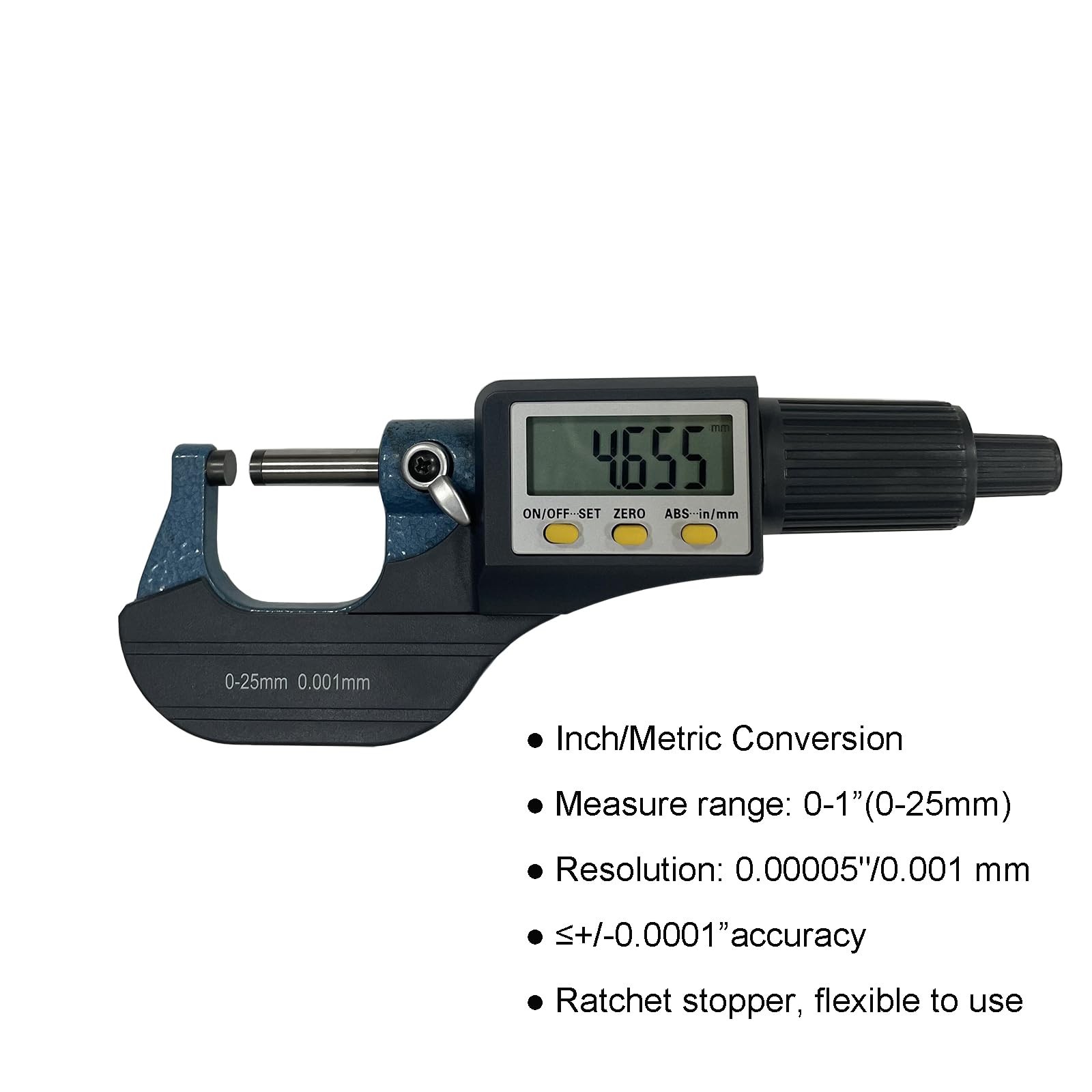 Digital Outside Micrometer, Digital Electronic Display Micrometer 0-1"/0-25mm...