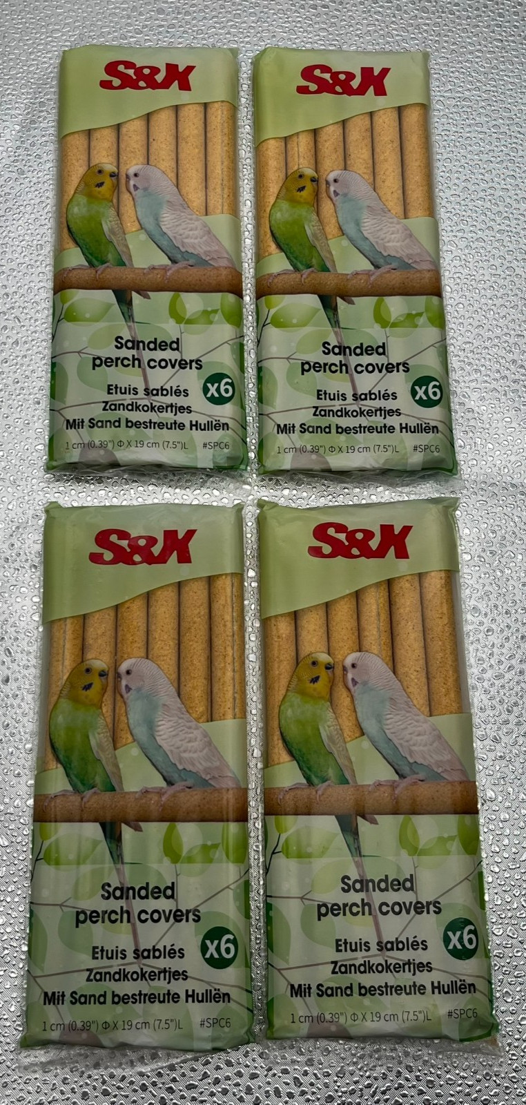 4 6-Pack Sanded Perch Covers Parakeets Canaries Finches & Other Small Birds NEW