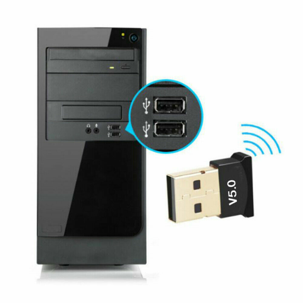 USB Bluetooth 5.0 Adapter Wireless Dongle Stereo Receiver Audio For PC Laptop TV