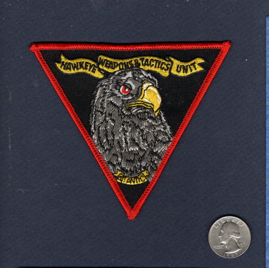 WTU WEAPONS & TACTICS UNIT US NAVY Grumman E-2 E-2C HAWKEYE VAW Squadron Patch