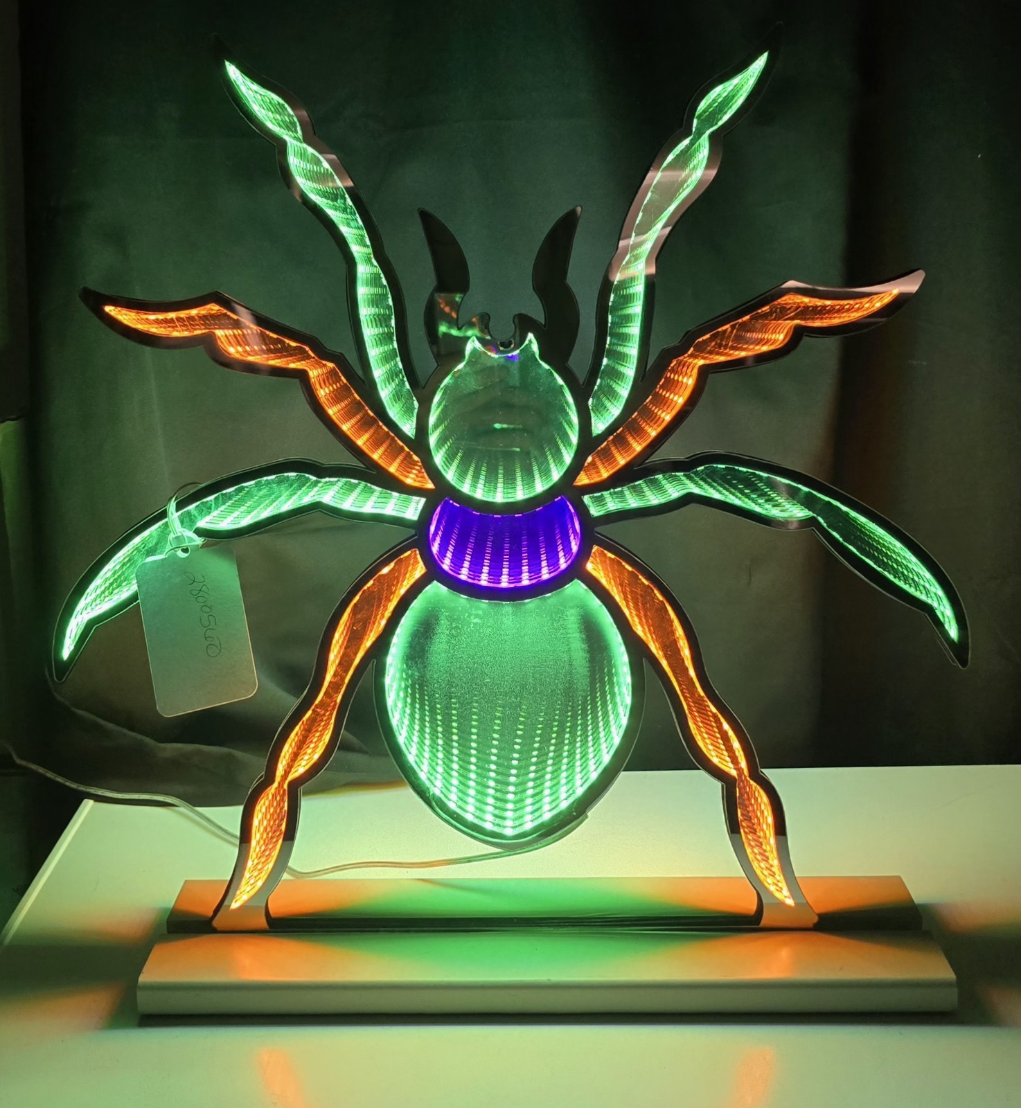 Spider Fiber Optic Infinity Wall Halloween Decor