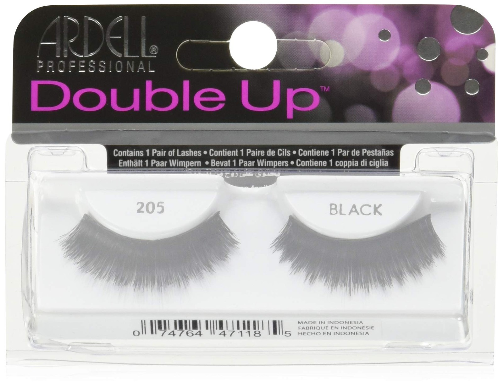 Ardell Double Up Lashes 205 Black – Dramatic 1 pair (Pack of 1),