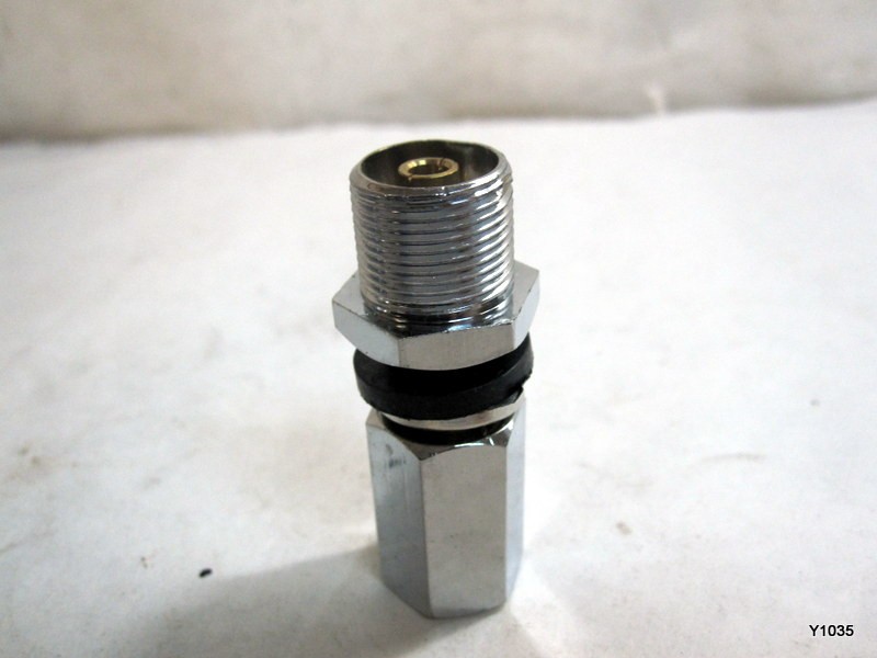 3pc Chrome Plated Brass SO-239 Stud Mount