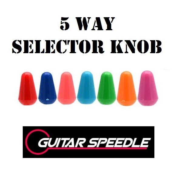 5 Way Guitar Pickup Toggle Selector Switch Knob Tip Cap Peg Single Slot