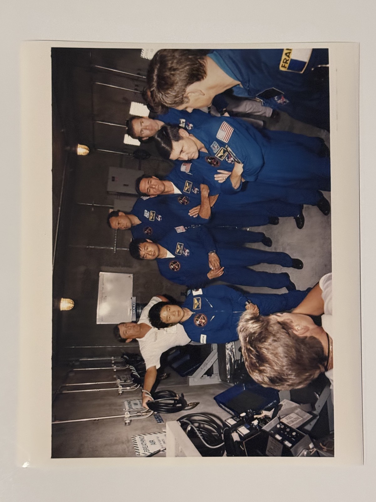 NASA STS-65 Flight Crew Learns Emergency Exit Procedures In Bunker Press Photo