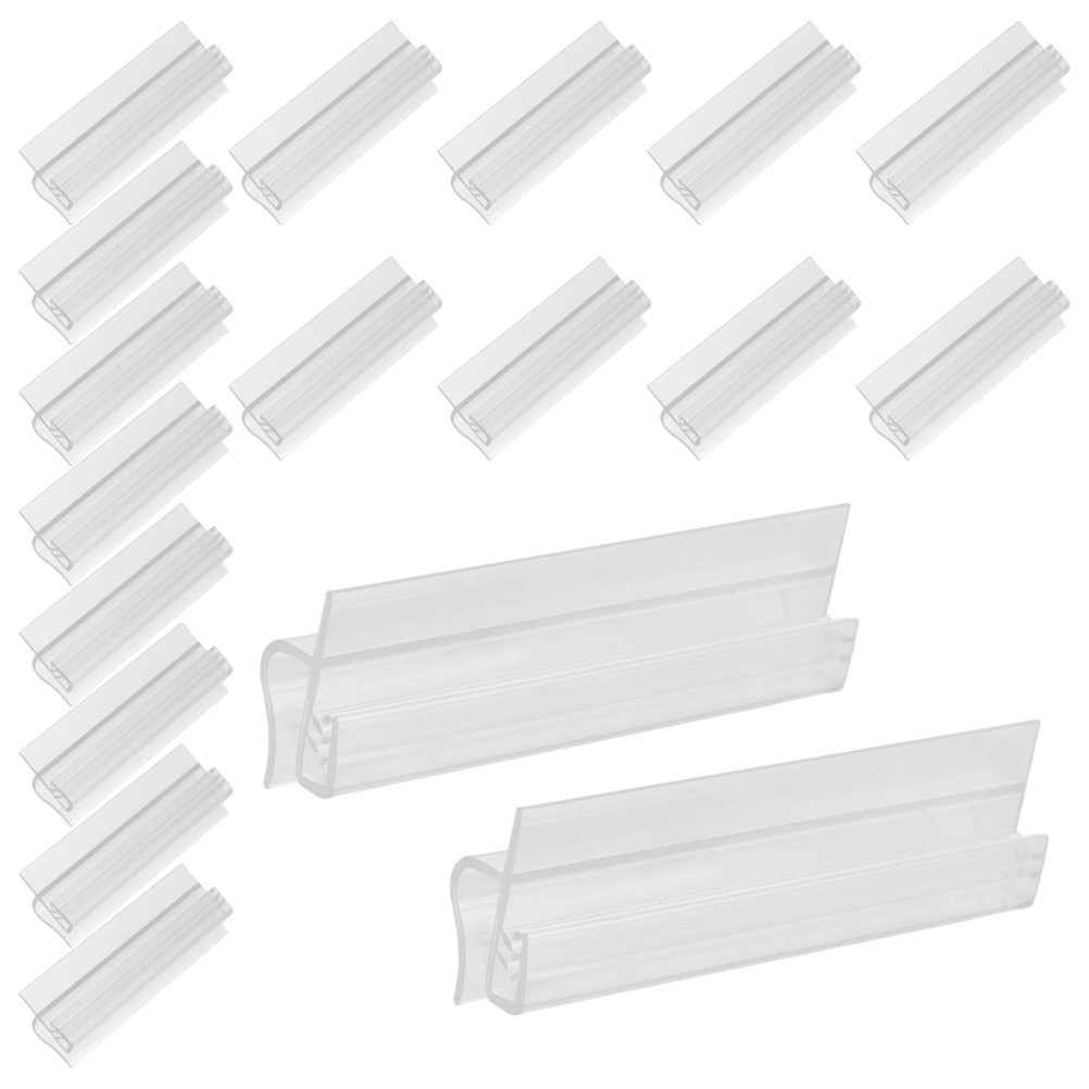 50Pcs Durable Transparent PVC Slatwall Sign Holder Modular Retail Tag Display