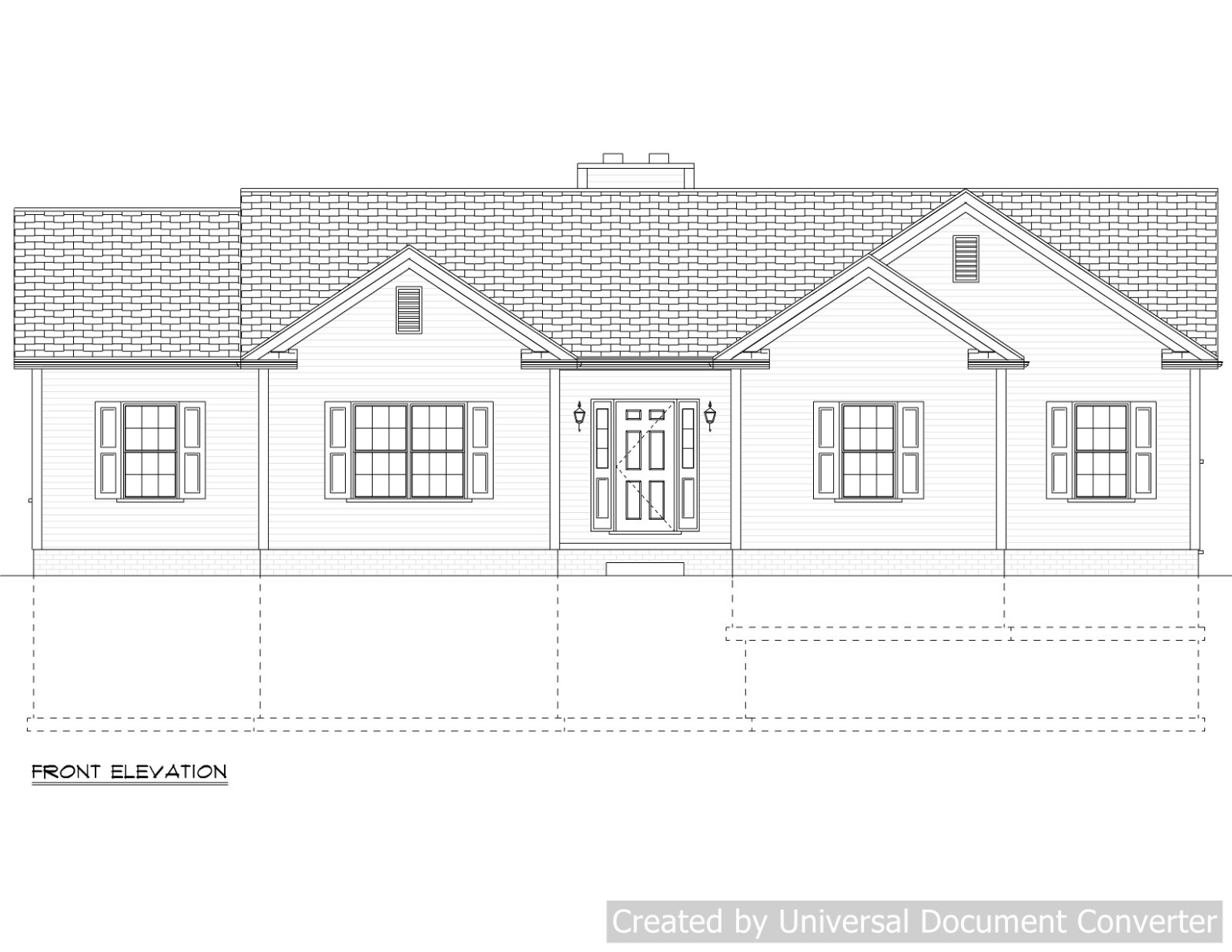 Full Set of single story 3 bedroom house plans 1,654 sq ft
