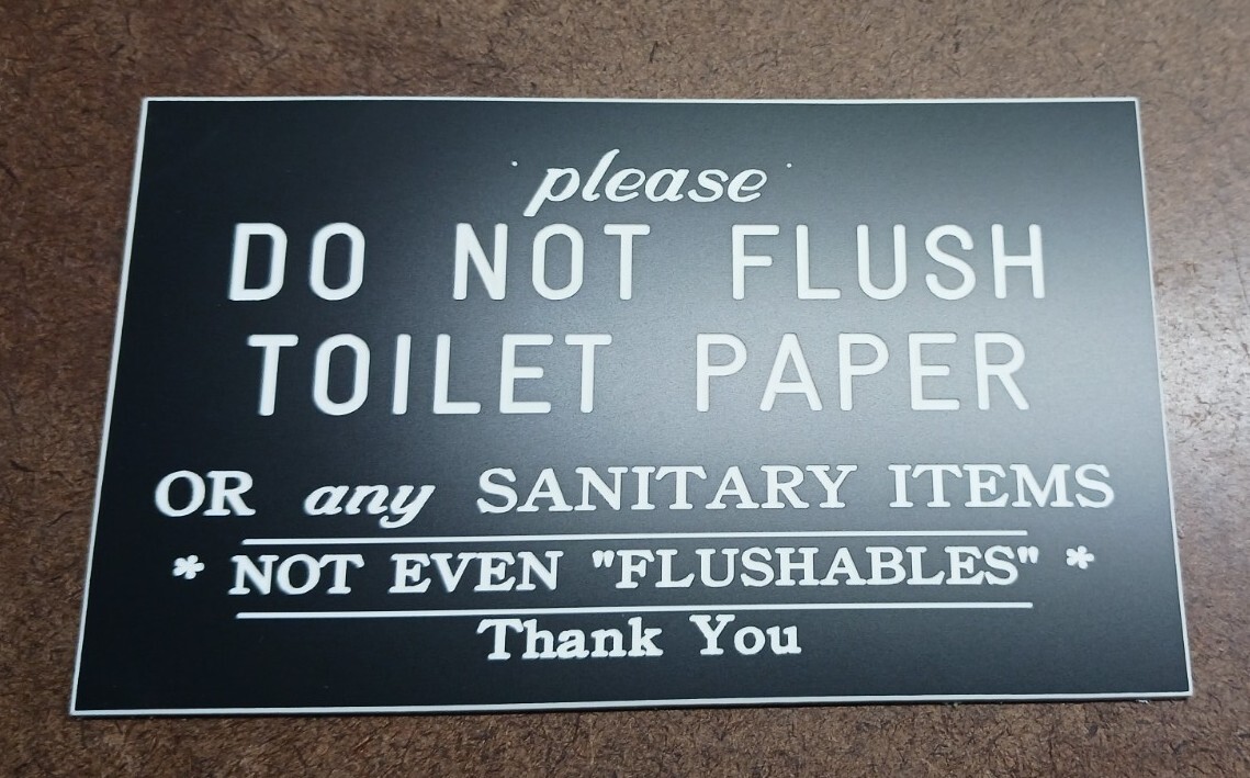 Custom Engraved Personalized Plastic Sign - new - 4"×8"