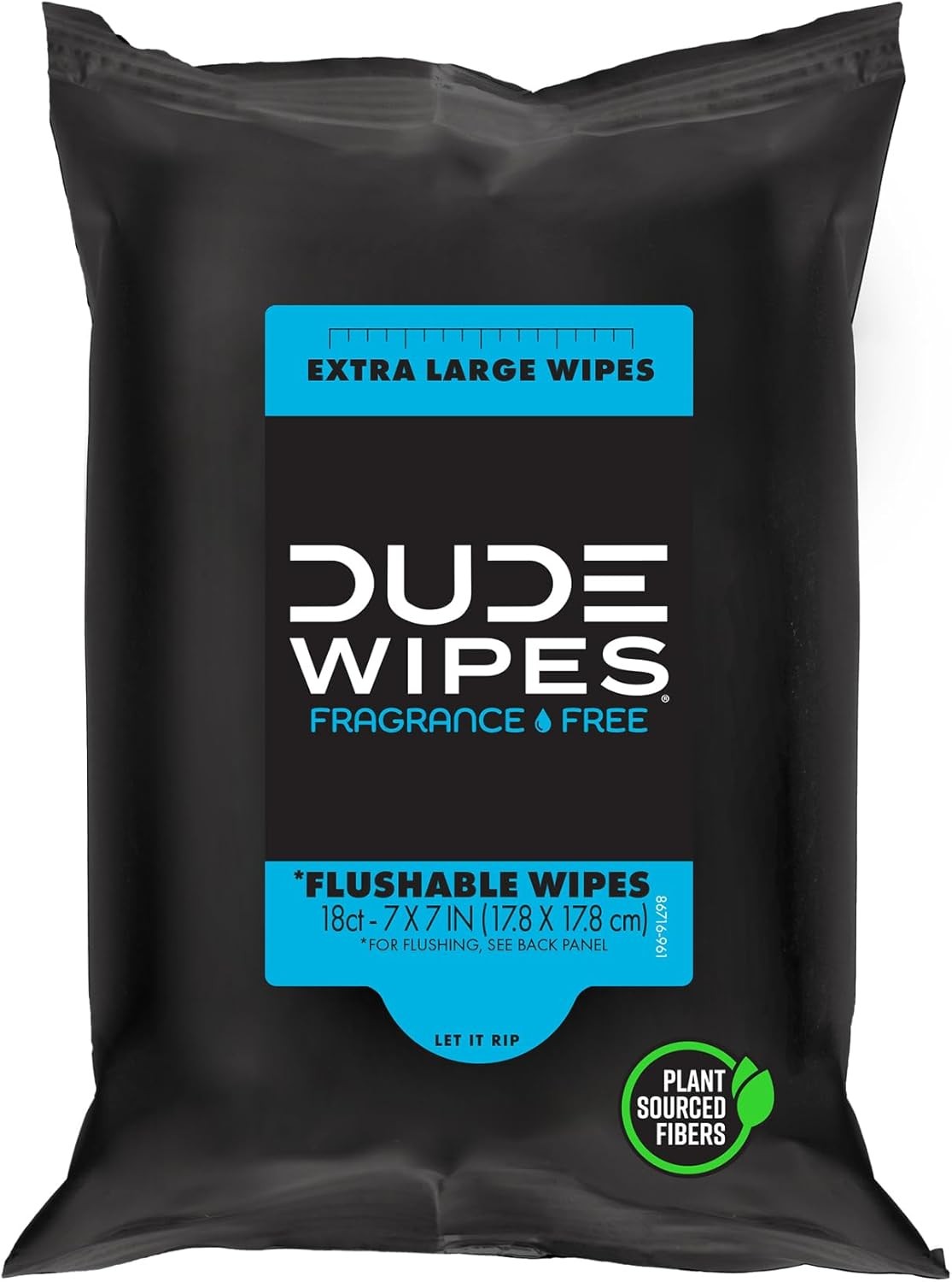 DUDE Wipes Unscented Travel Wipes - 1 pack 18 Count - Extra-Large Cleansing