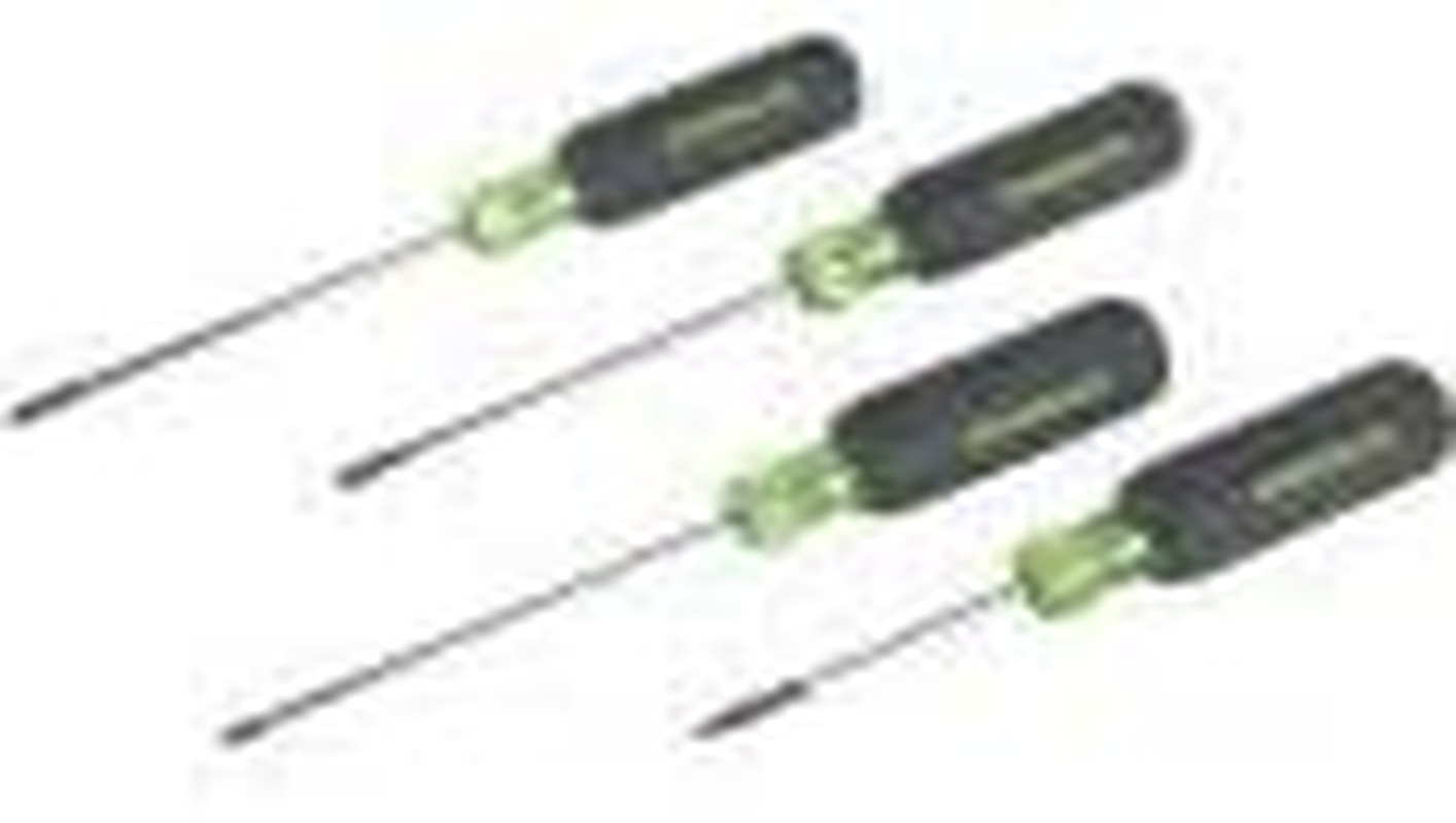 0153-03C Mini-Precision Screwdriver Set, 4 Piece, Silver