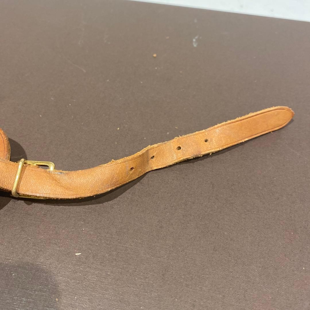 Louis Vuitton Luggage Name Tag & Poignée Set Vachetta Leather Vintage Japan