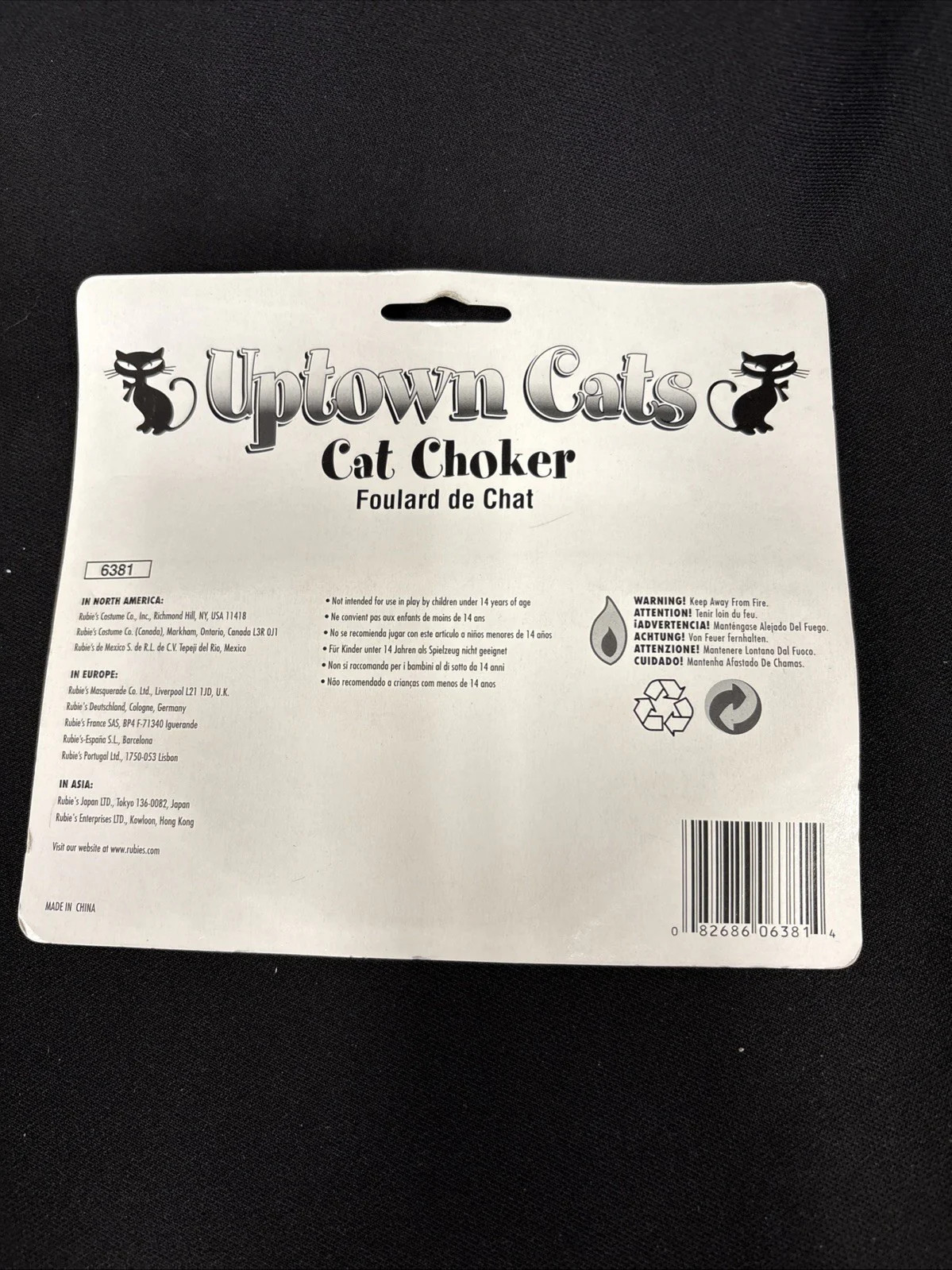 Uptown Cat Choker Halloween Accessory