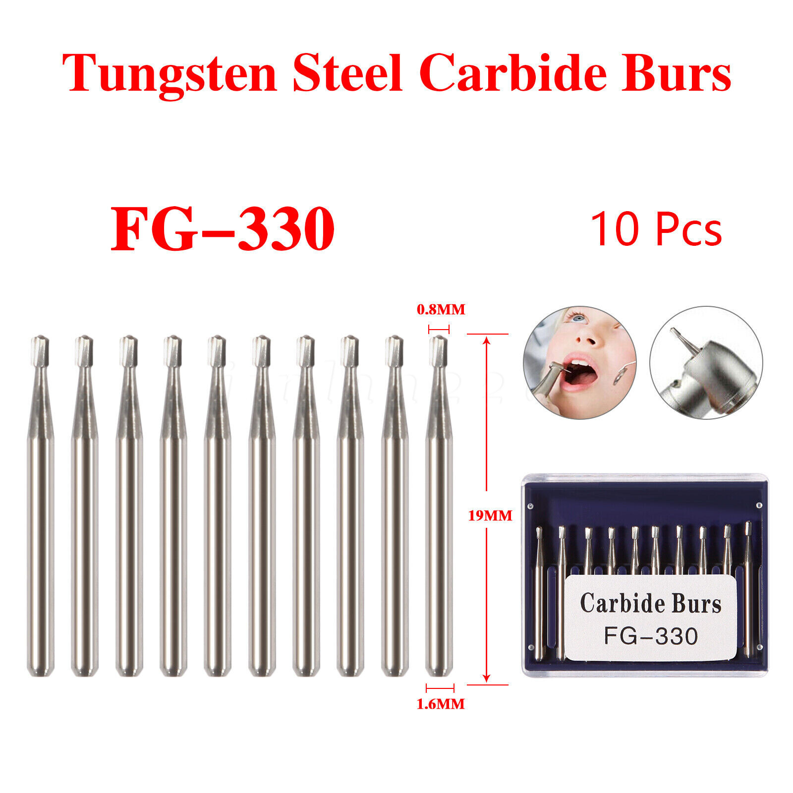 Dental Round Tungsten Carbide FG Bur For (Surgical) High Speed Handpiece