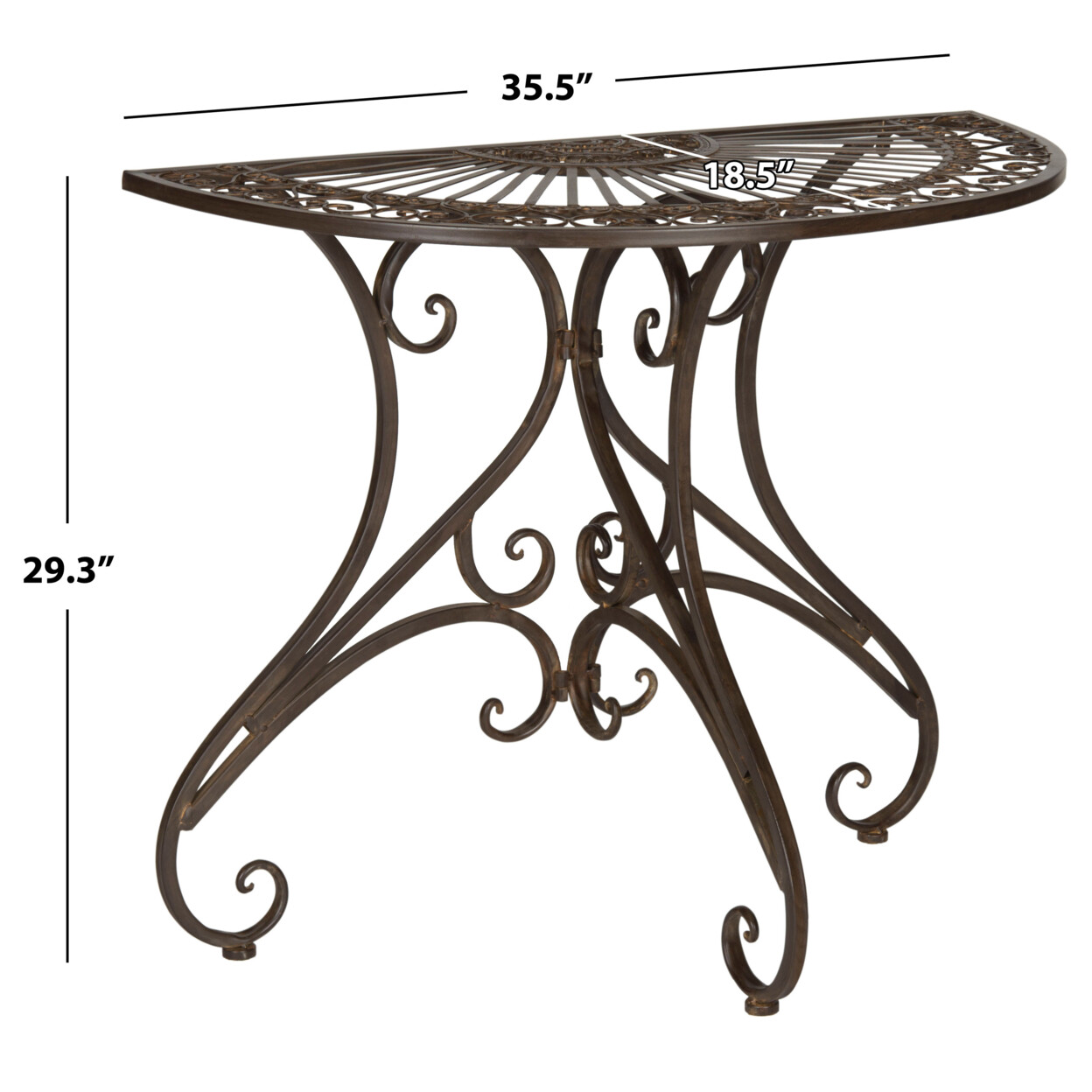 SAFAVIEH Outdoor Collection Annalise Accent Table | Rustic Brown |