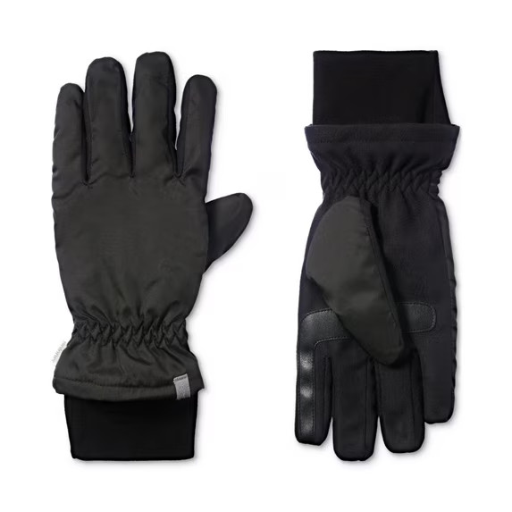 Isotoner Signature Men's Touchscreen Water Repellant Ripstop Gloves Medium NWT