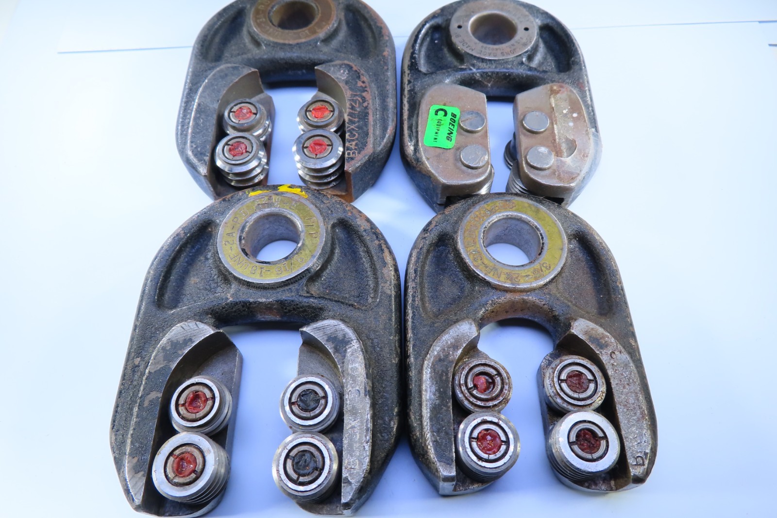LOT ( 4 PCS ) PRATT & WHITNEY THREAD SNAP INSPECTION GAGES 1/4, 3/8, 9/16, 7/16