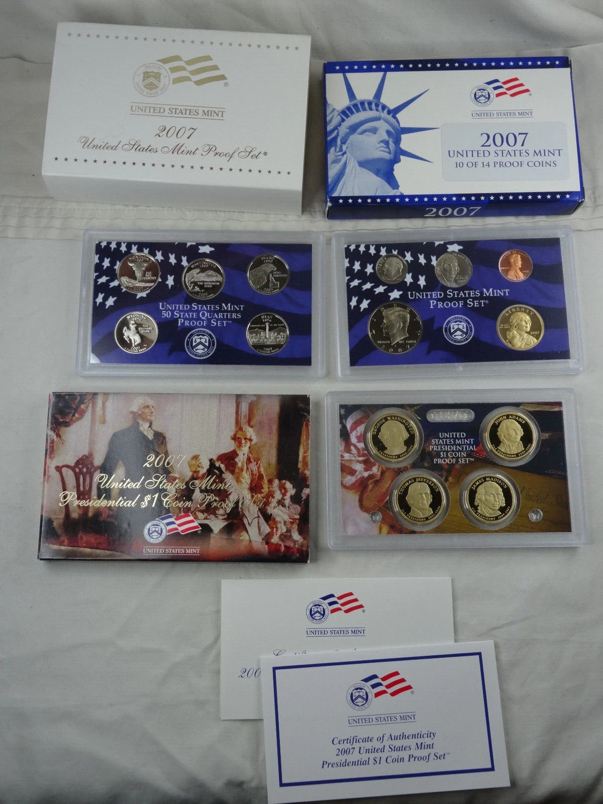 2007-S US Mint Proof Set Original Government Packaging W/COA