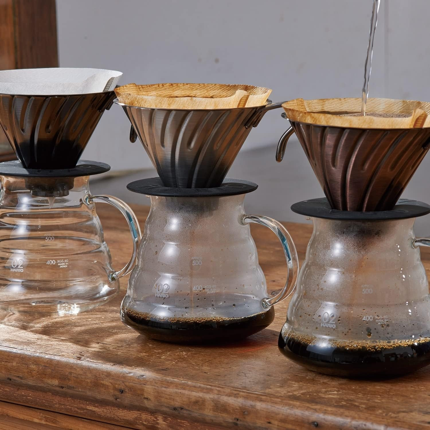 V60 Metal Coffee Dripper, 02 Matte Black