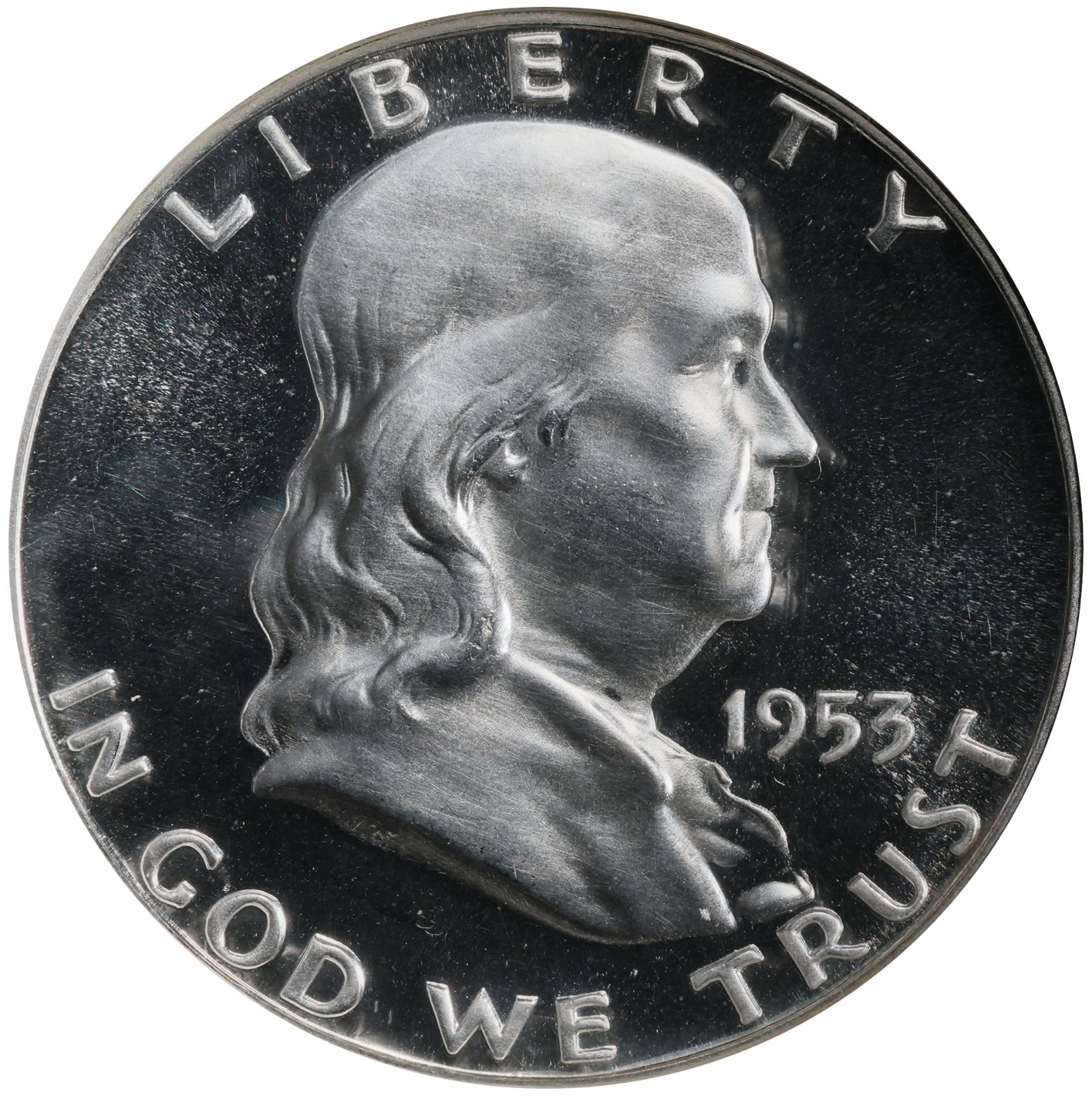 1953 Franklin Half Dollar Proof NGC PF 66 CAMEO PR CAM Old Holder Silver Coin