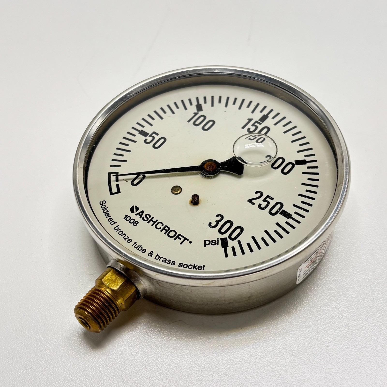 ASHCROFT 2C460 LIQUID FILLED GAUGE 300 PSI