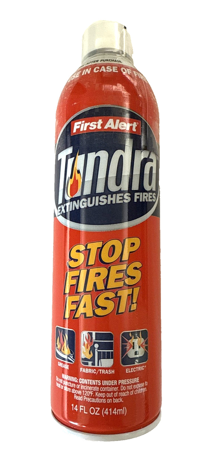 First Alert TUNDRA Stops Fires Fast 14 oz New Portable