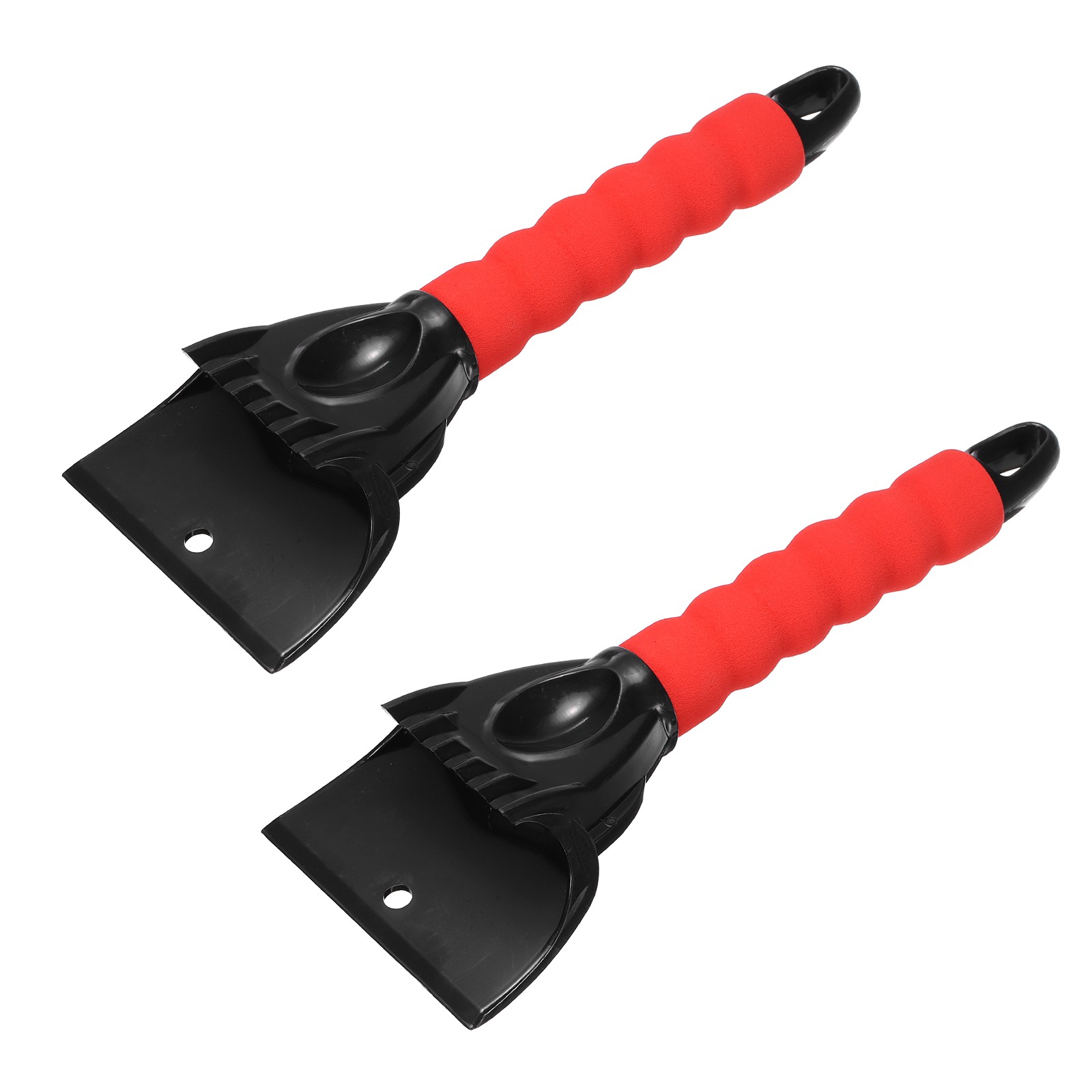 2Pcs Ice Scrapers for Car Windshield 10" x 4" Window Frost Removal Tool, Red