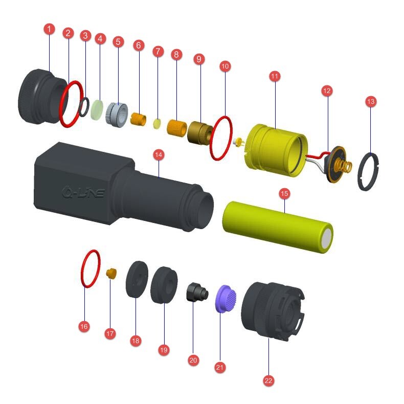 Waterproof 405nm Violet Blue Laser Pointer Focusable Laser Module