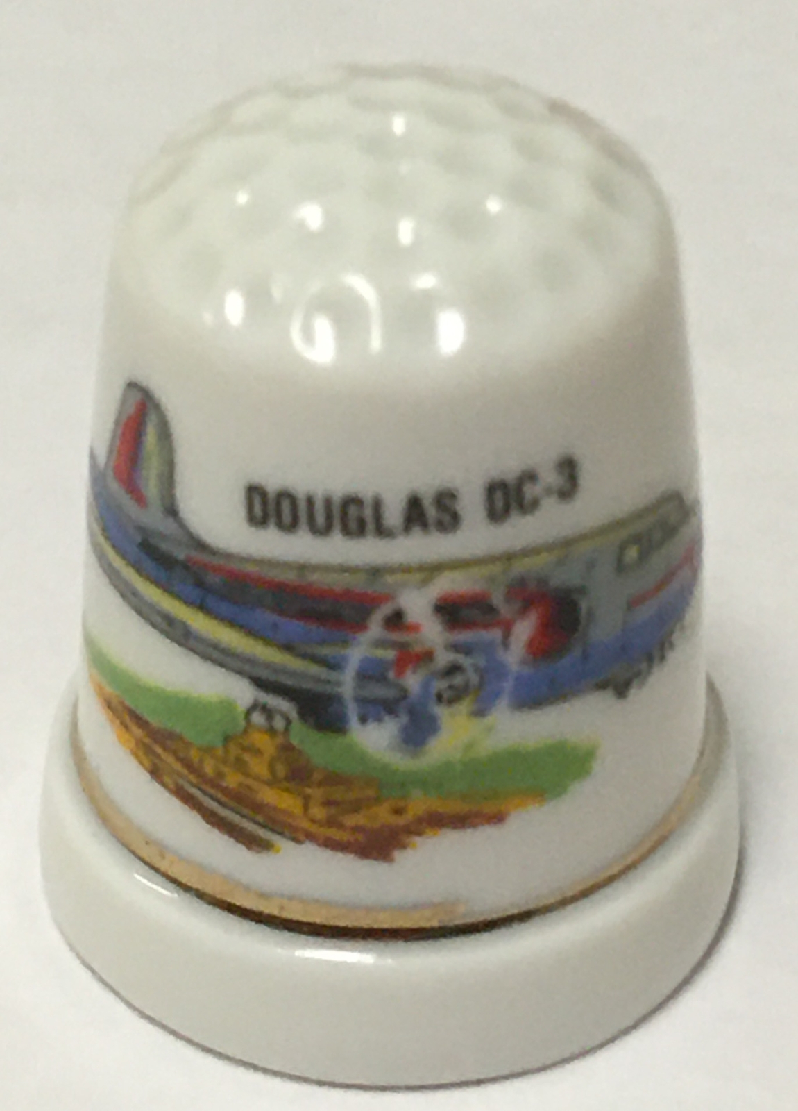 Douglas DC-3 Thimble Vintage Souvenir Collectible