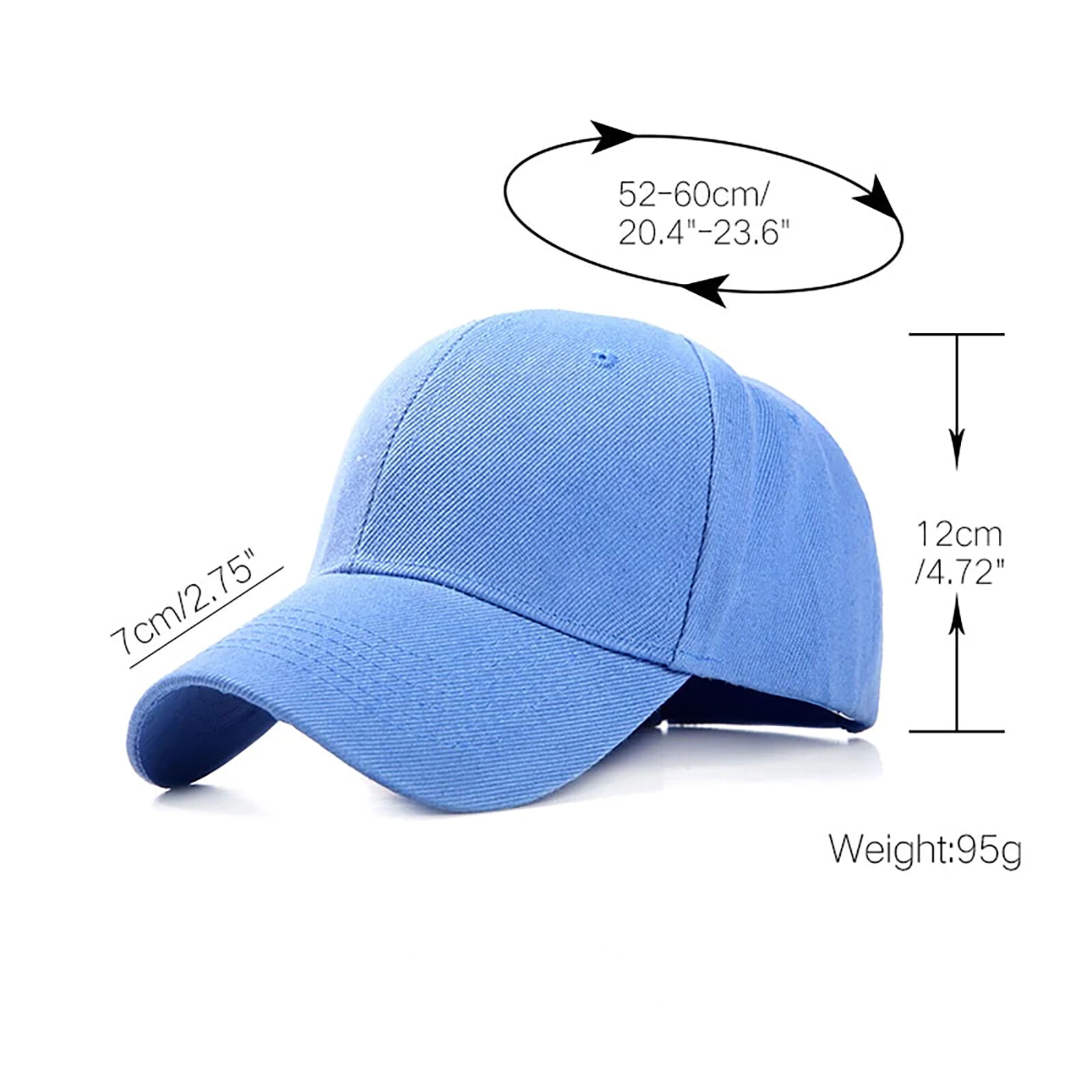 Solid Plain Baseball Cap Trucker Hats Blank Hat Ball Men Women Adjustable Size