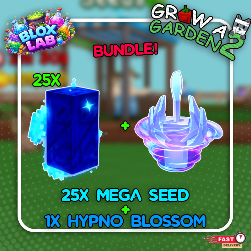 💸Grow a Garden 2 | 25X Mega Seed + 1 Hypno Bloom  FAST 🚚 CHEAPEST