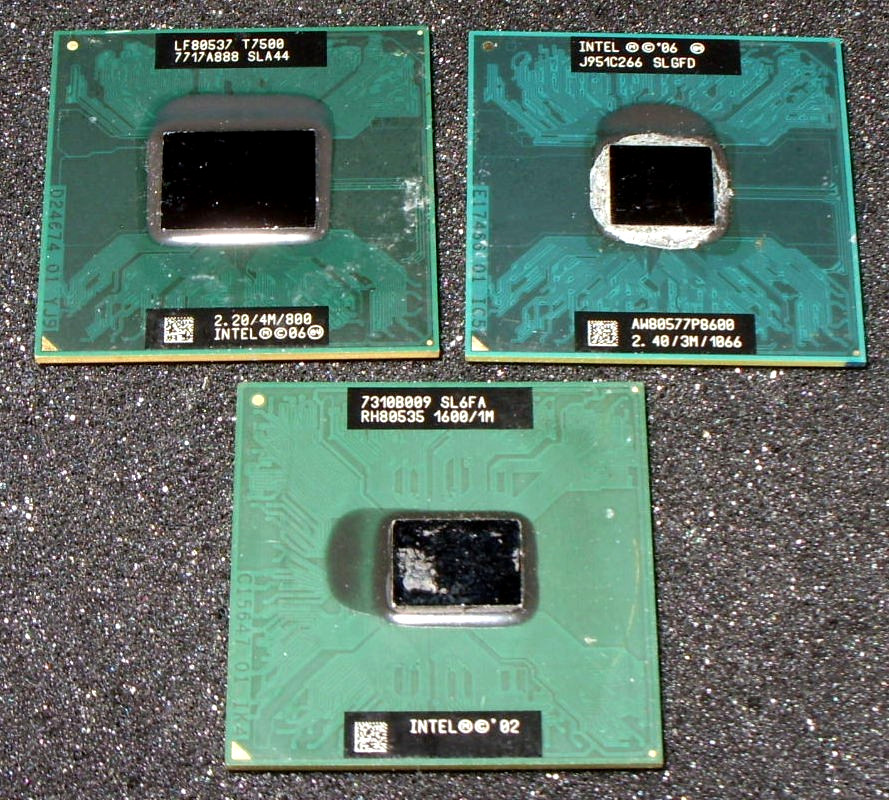 LOT OF 3 INTEL MOBILE PROCESSORS, SLA44, SLGFD, SL6FA