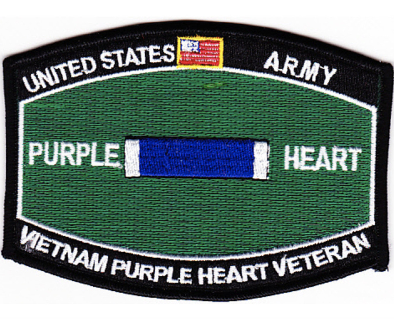 3.375" ARMY MOS BADGE OF MILITARY MERIT PURPLE HEART VETERAN EMBROIDERED PATCH