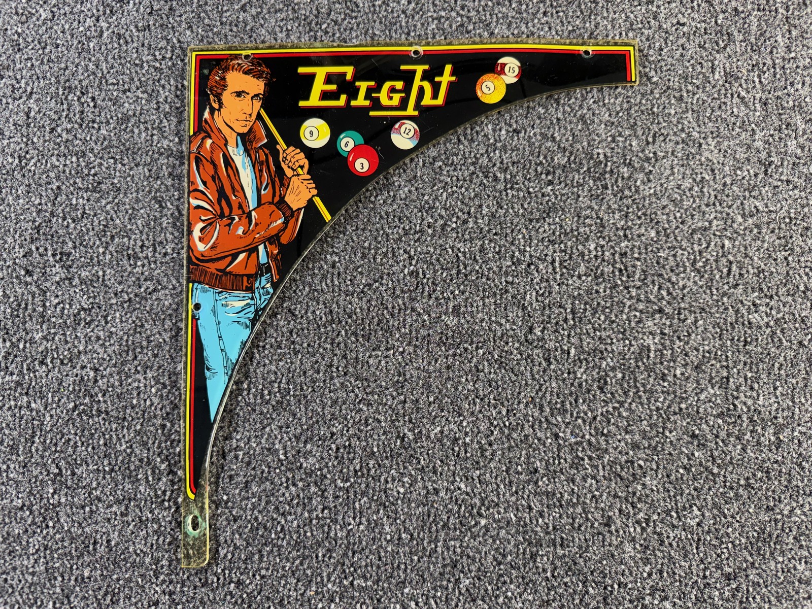 Bally Eight Ball Pinball Machine Playfield Plastic M-1330-143-1 ORIGINAL
