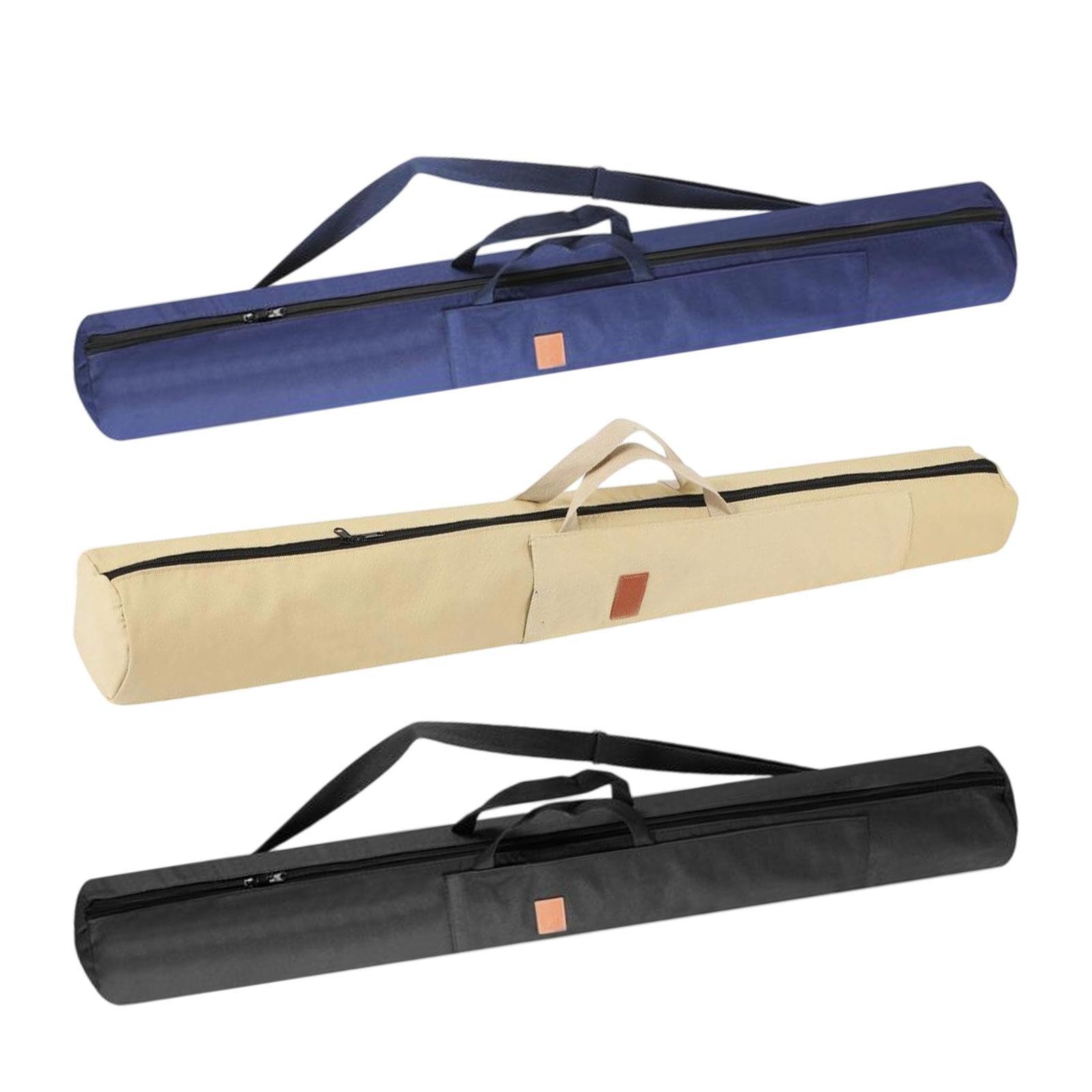 Fishing Rod Bag Travel Carrier Zippers Folding Crossbody with Handles Fishing