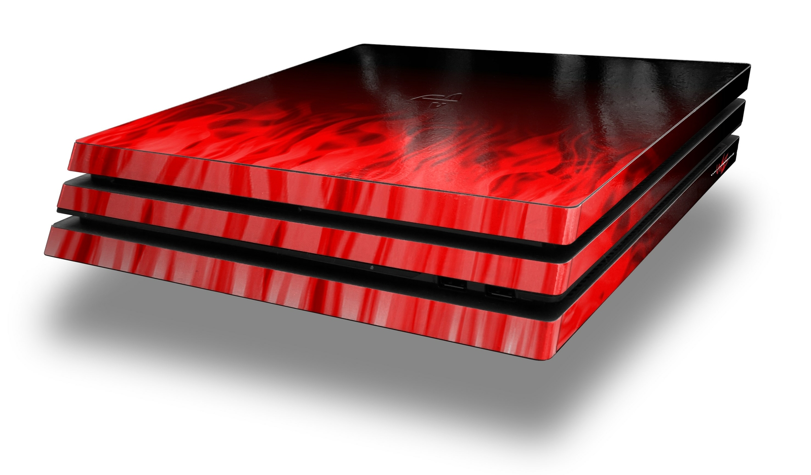 Skin for PS4 Pro Console Fire Red