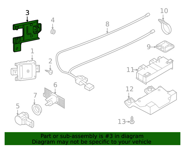 Genuine Blind Spot Detection System Warning Sensor Bracket 561-907-455