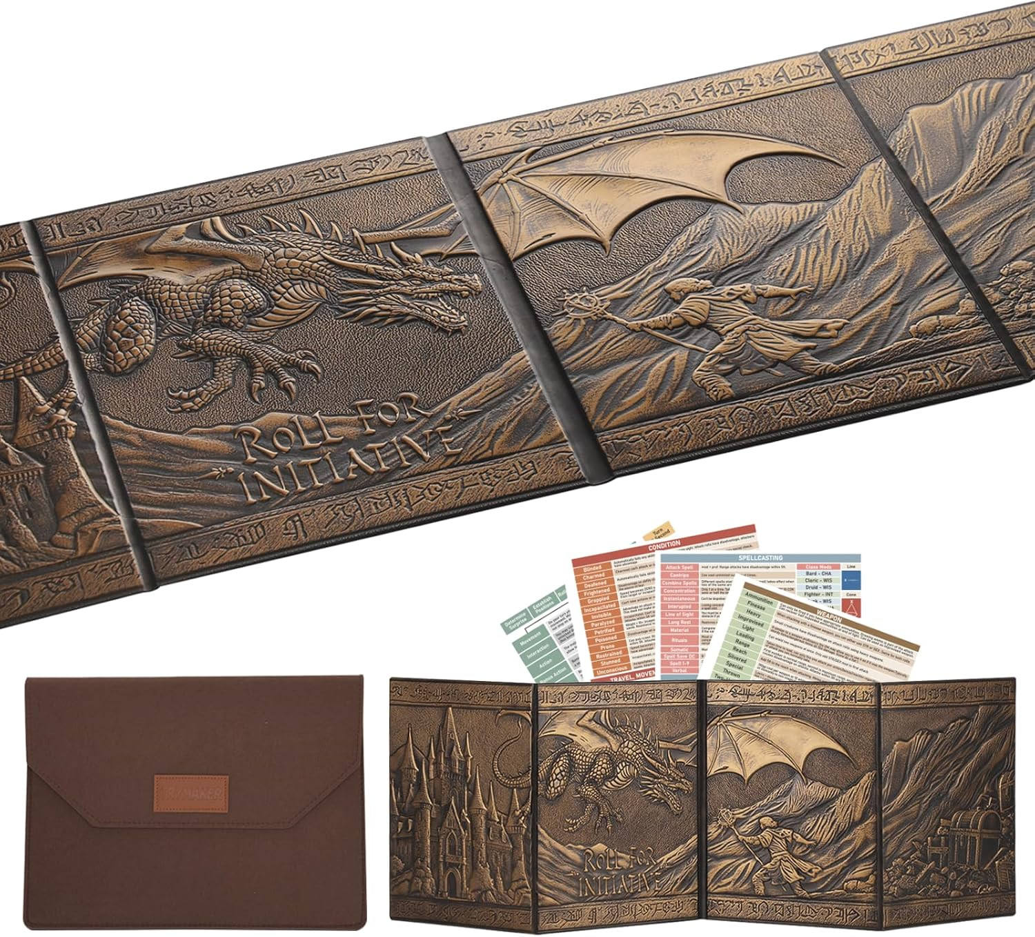Dm Screen 5E, DND Dungeon Master Screen | Faux Leather, Gm Screen, D&D Dungeons