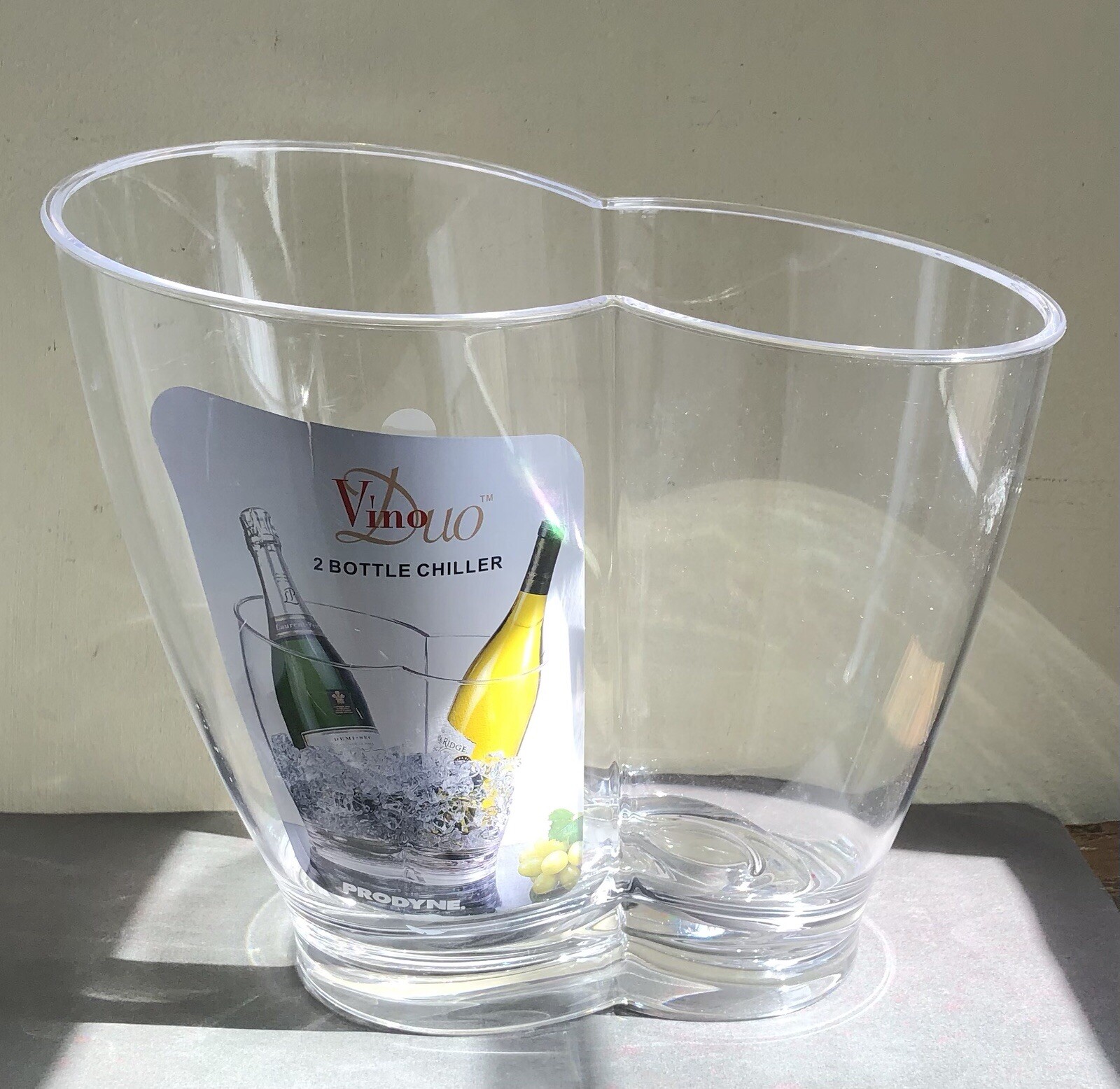 Prodyne Acrylic Vino Duo 2 Bottle Chiller Wine Cooler