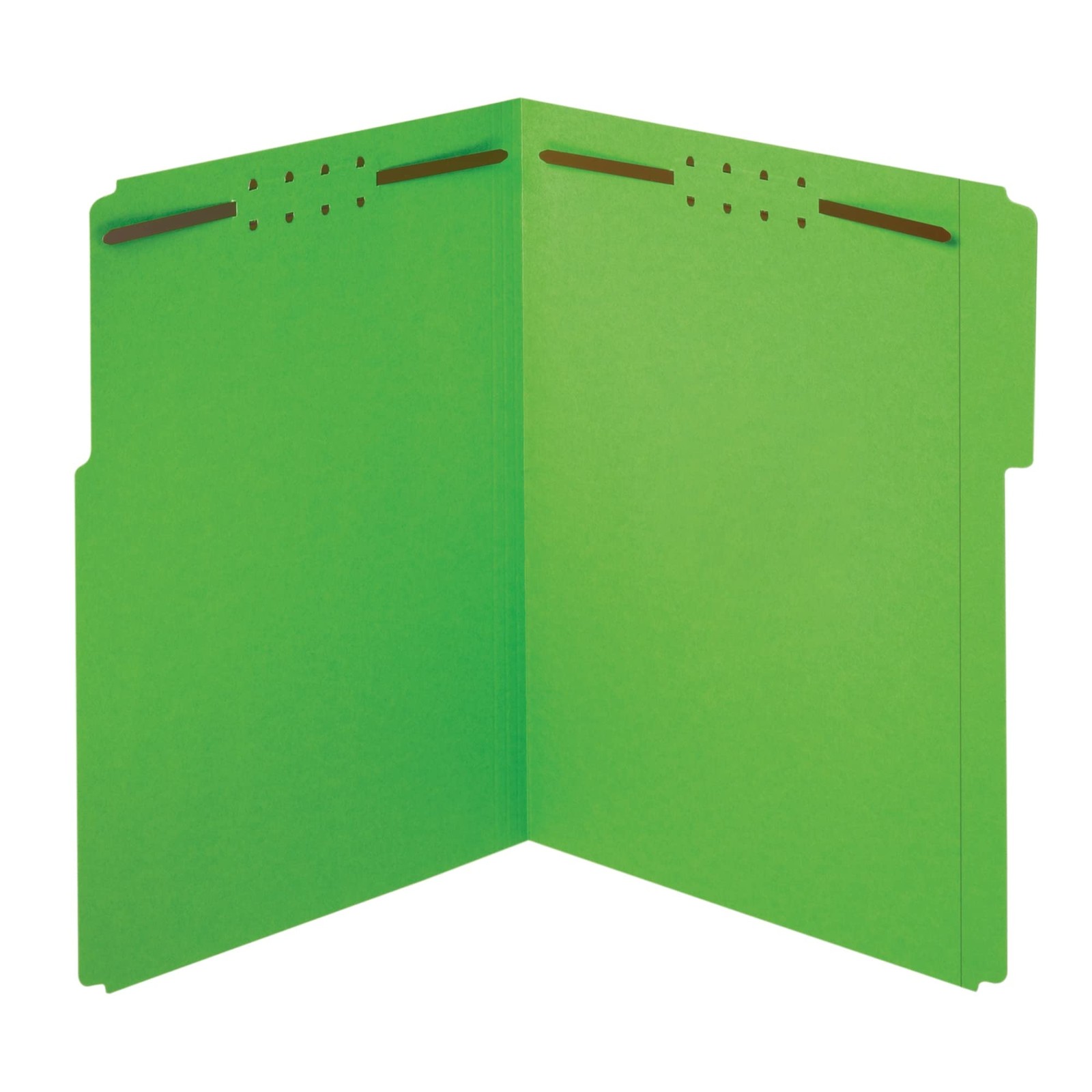 Office Depot Color Fastener File Folders, Letter Size, Green, Pack Of Green