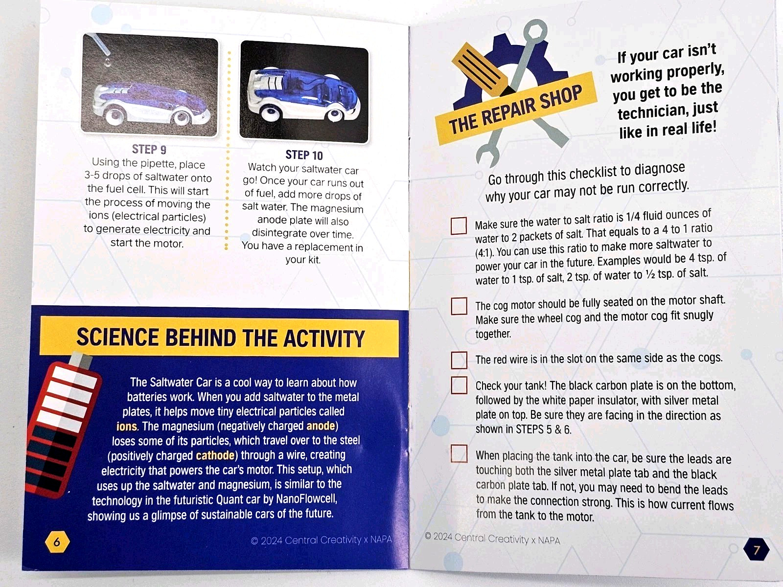 NAPA - Drive into STEM - Salt Water Powered Model Car Kit