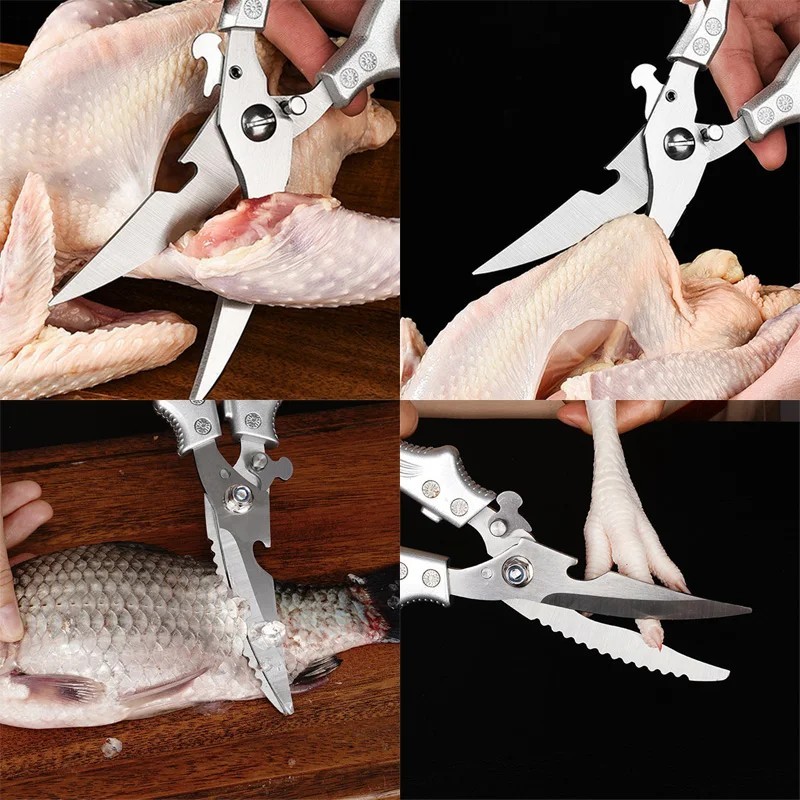 Kitchen Scissors Heavy Duty Chicken Bone Cutter Bottle Opener Meat Shears