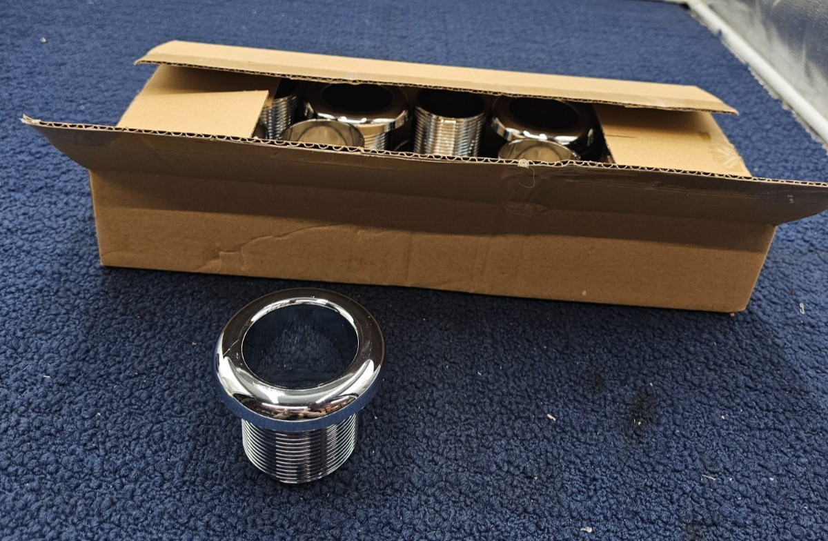 (QTY 10) HoldRite HR-F-CHE Fixture Outlet Box Escutcheon Extended Chrome Trim